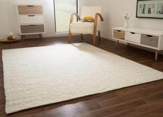 Handweb Teppich Birgsau, Farbe: weiß, Größe: 250x300 cm