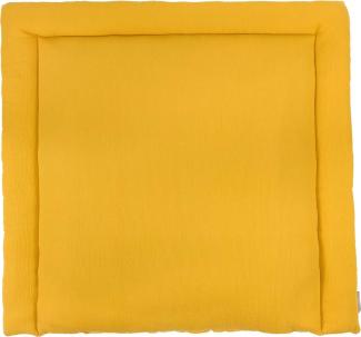 KraftKids Wickelauflage in Doppelkrepp Gelb Mustard, Wickelunterlage 85x75 cm (BxT), Wickelkissen