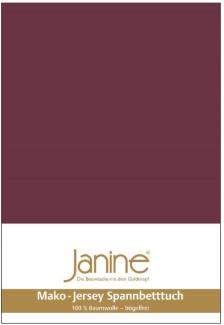Janine Spannbetttuch 5007 Mako Jersey 180/200 bis 200/200 cm Burgund Fb. 41