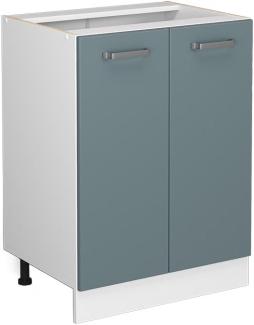 Vicco Küchenunterschrank R-Line, Blau-Grau/Weiß, 60 cm ohne Arbeitsplatte