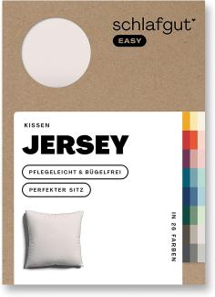 Schlafgut Kissenbezug EASY Jersey | Kissenbezug einzeln 40x40 cm | sand-light