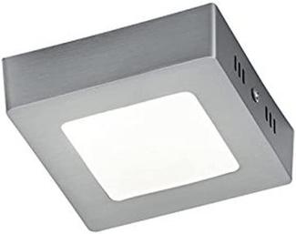 Deckenleuchte Deckenlampe Lampe ZEUS SMD LED 5 Watt Glas grau / weiß 12 x 12 cm