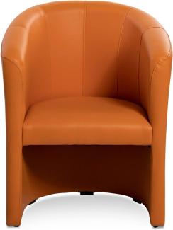 Möbel-Eins ABIZA Cocktailsessel, Material Kunstleder orange