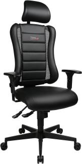 Topstar Sitness RS Büro-/Gaming-/Schreibtisch- Stuhl, inkl. Armlehnen und Kopfstütze,schwarz, 60 x 68 x 139 cm