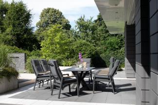 Gartenmöbelset Relaxsessel Sevilla mit Tisch Malaga 200x90cm
