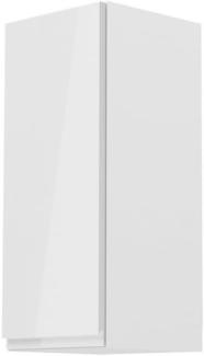 Schmaler Oberküchenschrank YARD G30, 30x72x32, weiß/weiß/Glanz, links