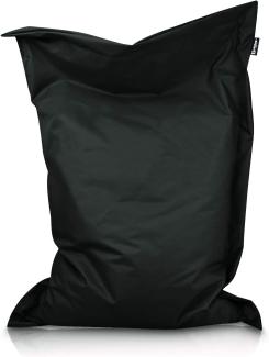 BuBiBag XXL Sitzsack, Outdoor Sitzsäcke für Kinder und Erwachsene, Bodenkissen Beanbag Fatboy wetterfest (Schwarz 70x70cm)