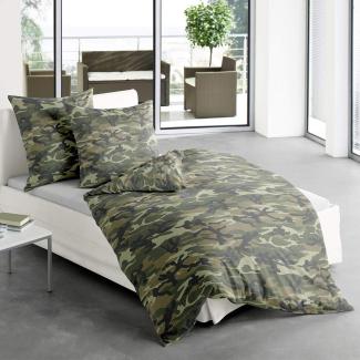 Traumschlaf Bettwäsche Camouflage | 155x220 cm + 80x80 cm