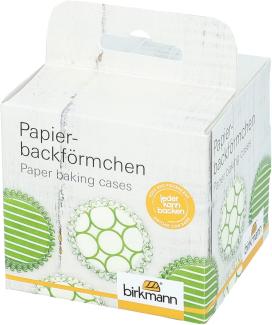 Birkmann Papierbackförmchen, 100 Stück, Backförmchen, Muffinbackform, Muffinform, Grün, Ø 7 cm, 444713
