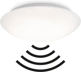 Briloner Leuchten – LED Deckenlampe mit Bewegungsmelder, Deckenleuchte mit Tageslichtsensor (optional einstellbar), 22W, 2200 Lumen, Ø38 cm, Weiß