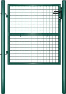 SONGMICS Gartentor, abschließbar, grün, 106 x 90 cm (Gitterplatte mit seitlichen Pfosten)
