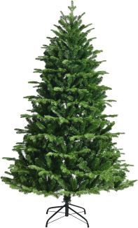 COSTWAY 180cm Künstlicher Weihnachtsbaum mit 1808 PE & PVC Zweigen, Christbaum mit Klappsystem und Metallständer, Tannenbaum Kunstbaum Weihnachten grün