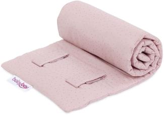 babybay Gitterschutz Organic Cotton Royal für Verschlussgitter alle Modelle, rosé Glitzerpunkte gold