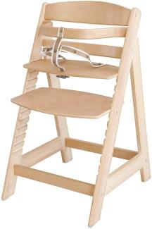 Roba 'Sit Up III' Treppenhochstuhl, natur, höhenverstellbar, mit Sicherheitsbügel und Gurtsystem, bis 50 kg belastbar