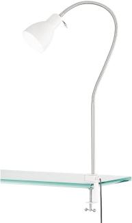 Flexible Klemmleuchte Weiß mit LED - Leselampe für Bett & Sofa