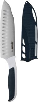 Zyliss E920212 Comfort Santoku Messer, Japanischer Edelstahl, Dunkelgrauer/weißer Griff, Küchenmesser, Spülmaschinenfest, 5 Jahre Garantie