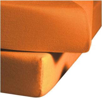 fleuresse Jersey-Elasthan Spannbettlaken Comfort 200x200 cm Orange