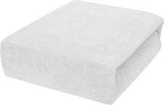 Frottier Spannbetttuch 120x60 cm Passend für Kinderbett Matratze (Weiß)