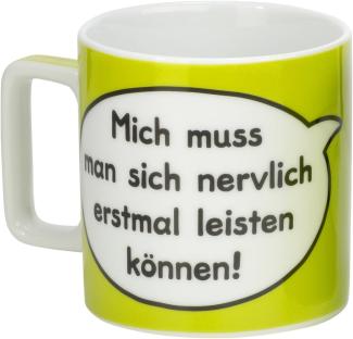 Sheepworld Tasse mit Spruch Nervlich Wortheld-Tasse, Porzellan, 45 cl, Grün | Tasse lustig, Sprüche-Tasse | 42475