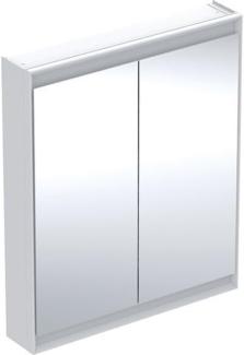 Geberit ONE Spiegelschrank mit ComfortLight, 2 Türen, Aufputzmontage, 75x90x15cm, 505.812.00, Farbe: weiss / Aluminium pulverbeschichtet - 505.812.00.2