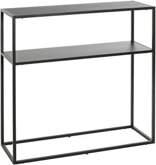HAKU Möbel Regal, Metall, schwarz, B 80 x T 30 x H 80 cm