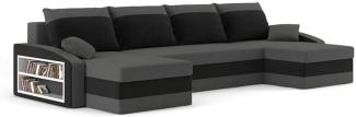 Sofa mit Schlaffunktion in U-Form EVELYN 2,300x75x140,haiti 14/haiti 17, links
