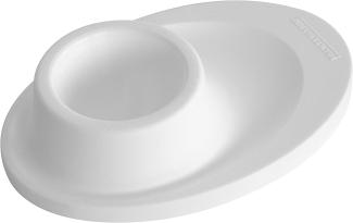 Fackelmann Eierbecher, Eibecher aus Kunststoff, Eierhalter für den Frühstückstisch (Farbe: Weiß oder Gelb nicht frei wählbar), Menge: 3 Stück