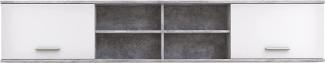 Wandregal LUPO Regal Wandschrank Jugendzimmer in Beton grau und weiß