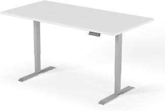 Schreibtisch DESK 180 x 90 cm - Gestell Grau, Platte Weiss
