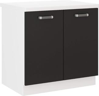 Küchen Unterschrank 80 cm für das Modell „Omega 240 Schwarz + Weiss“