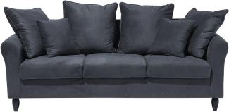3-Sitzer Sofa Samtstoff grau BORNHOLM