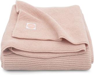 Jollein Strickdecke Decke Babydecke 75x100 cm Basic knit pale pink