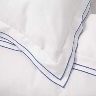 Traumschlaf Uni Kissenbezug White Collection Portofino | 40x60 cm | dark-blue