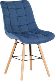 Stuhl Leni Samt (Farbe: blau)