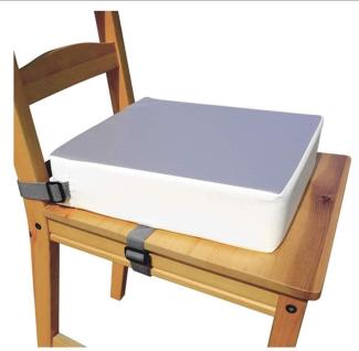 Chickwin Sitzerhöhung Stuhl, Kinder Sitzkissen Sitzerhöhung Stuhl Cartoon, Tragbar Sitzkissen Verstellbar Zerlegbar Esszimmerstuhl ErhöHen Pad Esszimmer Boostersitze (32. 5x32. 5x8cm,Hellgrau)