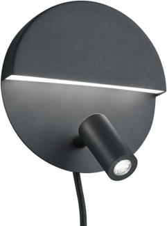 Wandleuchte Jugendzimmerleuchte Lampe LED 6W 2,3 W mit Schalter MARIO schwarz