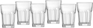 Ritzenhoff & Breker Longdrinkglas RIAD, 350 ml konisch, aus hitzebeständigem Klarglas, spülmaschinenfest beinhaltet: 6 Stück (813074)