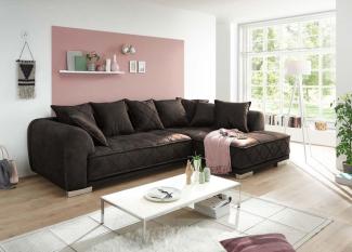 Bega Ecksofa SENTINA L-Sofa Samtoptik espresso inkl. Kissen