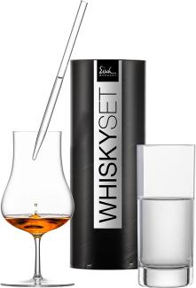 Eisch Gentleman SensisPlus Whisky-Geschenkset Malt Whisky Wasserglas & Pipette - A