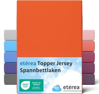 etérea Jersey Topper Spannbettlaken Spannbetttuch Orange 180x200 - 200x200 cm