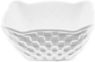 Almina 6er Snackschalen-Set aus Porzellan Servierschale mit Muster Weiß 200 ml Motiv 4