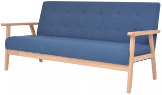 vidaXL 3-Sitzer-Sofa Stoff Blau [244656]