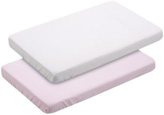 Cambrass - 2 Fitted Sheet-Small Bed 50x82x10 Cm Essentia Pink