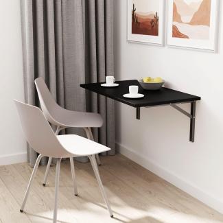 mikon 100x50 | Wandklapptisch Klapptisch Wandtisch Küchentisch Schreibtisch Kindertisch | SCHWARZ