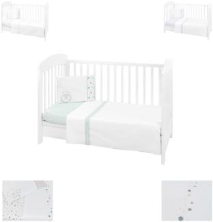 Kikkaboo Kinderbettwäsche 3tlg, Decke 180 x 135, Kissen 45 x 35, Laken 140 x 70 grün