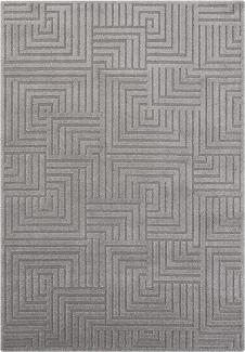 Kurzflor Teppich Manipu Grau - 160x230x1,4cm