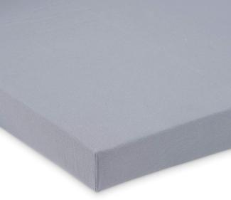 FabiMax Jersey Spannbettlaken für Laufgitter 100x100 cm, grau