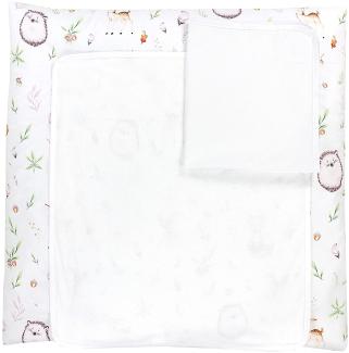 TupTam Baby Wickelauflage inkl. 2 Frotteebezüge ANK019, Farbe: Lichtung / Rehe, Größe: 75 x 80 cm