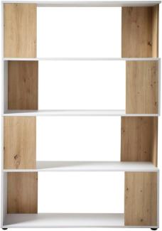 Raumteiler VAREL Standregal Weiß / Artisan Eiche Nb. ca. 117 x 160 x 39,6 cm