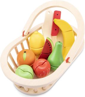 New Classic Toys - 10588 - Kinderrollenspiele - Schneide-Set - Obstkorb